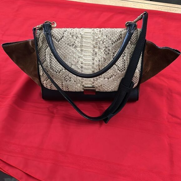 Authentic Celine Python Trapeze Bag - Picture 11 of 13